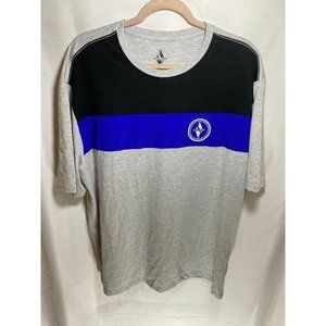 Skechers Shirt Adult Extra Large Grey Black Blue Colorblock Logo‎ Tee Mens